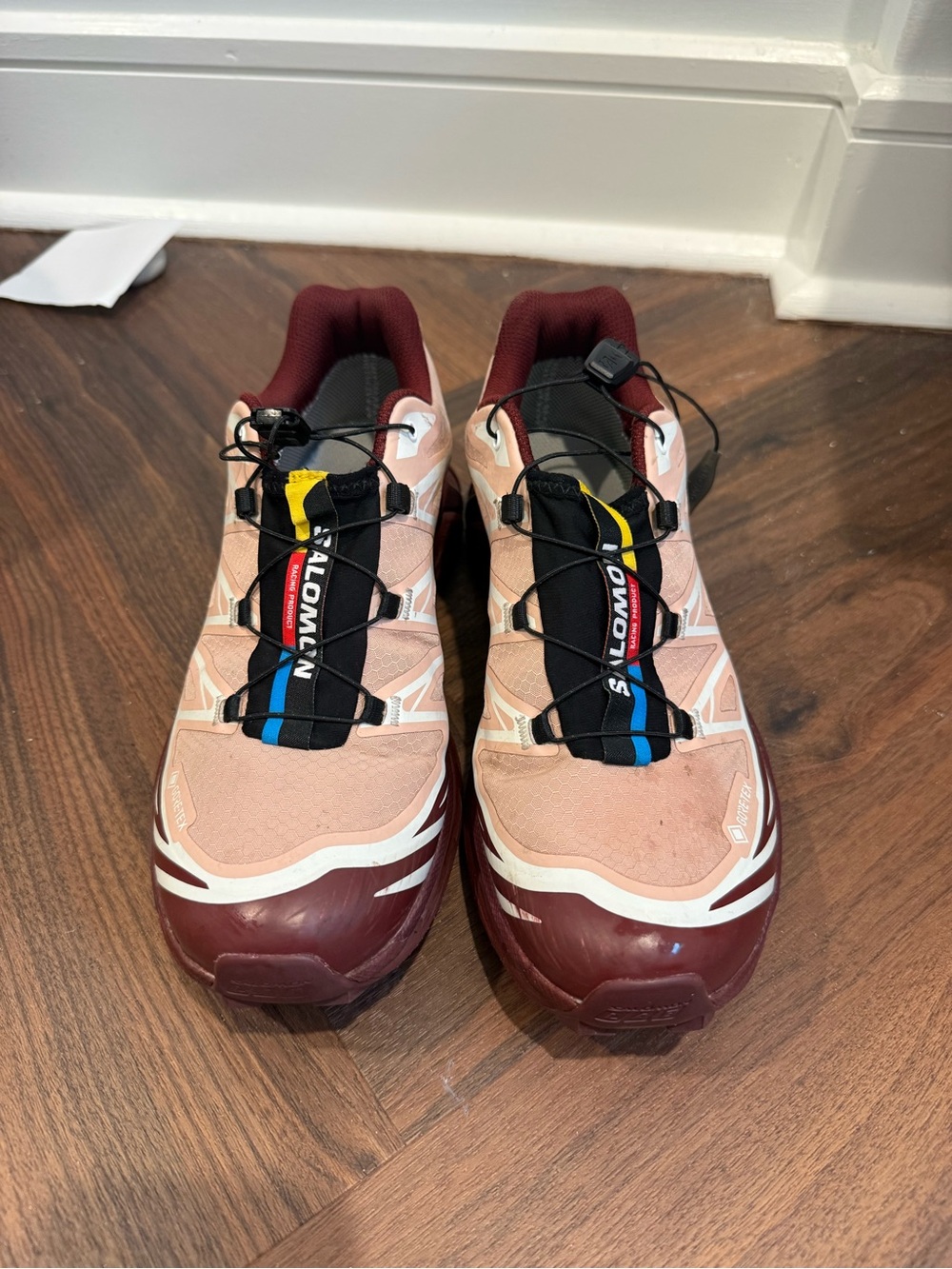 Salomon Men's Trail Shoes - Pink, Burgundy & Black Accents